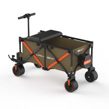 WISELD GT3 Portable Electric Riding Wagon Foldable Camping Cart Powered Towing Collapsible