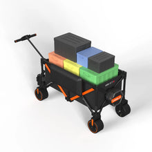 WISELD GT3 Portable Electric Riding Wagon Foldable Camping Cart Powered Towing Collapsible